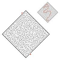 Abstact labyrinth. Educational game for kids. Puzzle for children. Maze conundrum. Find the right path. Vector illustration.