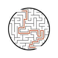 Abstact labyrinth. Educational game for kids. Puzzle for children. Maze conundrum. Find the right path. Vector illustration.