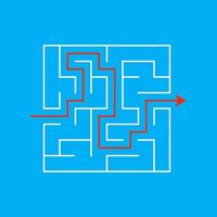 Abstact labyrinth. Game for kids. Puzzle for children. Maze conundrum. Find the right path. Color vector illustration.