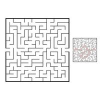 Abstact labyrinth. Educational game for kids. Puzzle for children. Maze conundrum. Find the right path. Vector illustration.