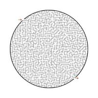 Difficult big maze. Game for kids and adults. Puzzle for children. Labyrinth conundrum. Find the right path. Flat vector illustration.