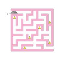 Abstact labyrinth. Educational game for kids. Puzzle for children. Maze conundrum. Find the right path. Vector illustration.