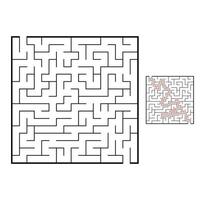 Abstact labyrinth. Educational game for kids. Puzzle for children. Maze conundrum. Find the right path. Vector illustration.