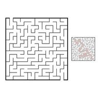 Abstact labyrinth. Educational game for kids. Puzzle for children. Maze conundrum. Find the right path. Vector illustration.