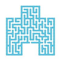 Abstact labyrinth. Educational game for kids. Puzzle for children. Maze conundrum. Find the right path. Vector illustration.