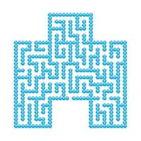 Abstact labyrinth. Educational game for kids. Puzzle for children. Maze conundrum. Find the right path. Vector illustration.