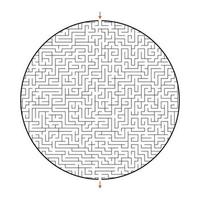 Difficult big maze. Game for kids and adults. Puzzle for children. Labyrinth conundrum. Find the right path. Flat vector illustration.