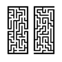 A set of mazes. Game for kids. Puzzle for children. Labyrinth conundrum. Find the right path. Vector illustration.
