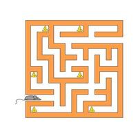 Abstact labyrinth. Educational game for kids. Puzzle for children. Maze conundrum. Find the right path. Vector illustration.