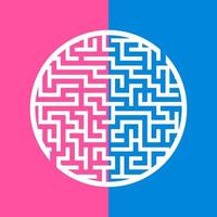 Abstact labyrinth. Game for kids. Puzzle for children. Maze conundrum. Find the right path. Color vector illustration.