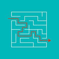 Abstact labyrinth. Game for kids. Puzzle for children. Maze conundrum. Find the right path. Color vector illustration.