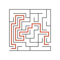 Abstact labyrinth. Educational game for kids. Puzzle for children. Maze conundrum. Find the right path. Vector illustration.