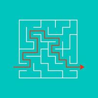 Abstact labyrinth. Game for kids. Puzzle for children. Maze conundrum. Find the right path. Color vector illustration.