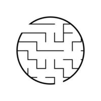 Abstact labyrinth. Educational game for kids. Puzzle for children. Maze conundrum. Find the right path. Vector illustration.