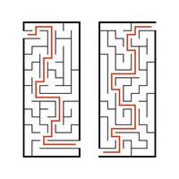 A set of mazes. Game for kids. Puzzle for children. Labyrinth conundrum. Find the right path. Vector illustration.