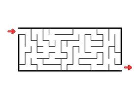 Abstact labyrinth. Educational game for kids. Puzzle for children. Maze conundrum. Find the right path. Vector illustration.