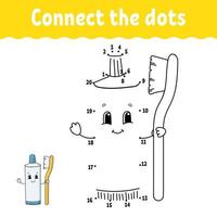 Dot to dot. Draw a line. Handwriting practice. Learning numbers for kids. Education developing worksheet. Activity page. Game for toddler and preschoolers. Isolated vector illustration. Cartoon style.