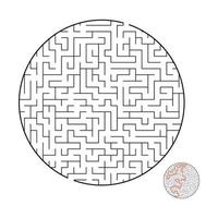 Abstact labyrinth. Educational game for kids. Puzzle for children. Maze conundrum. Find the right path. Vector illustration.