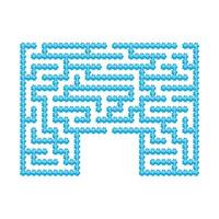 Abstact labyrinth. Educational game for kids. Puzzle for children. Maze conundrum. Find the right path. Vector illustration.