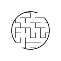 Abstact labyrinth. Educational game for kids. Puzzle for children. Maze conundrum. Find the right path. Vector illustration.