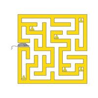 Abstact labyrinth. Educational game for kids. Puzzle for children. Maze conundrum. Find the right path. Vector illustration.