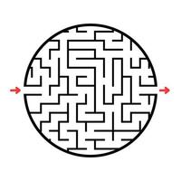 Abstact labyrinth. Educational game for kids. Puzzle for children. Maze conundrum. Find the right path. Vector illustration.