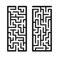 A set of mazes. Game for kids. Puzzle for children. Labyrinth conundrum. Find the right path. Vector illustration.