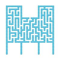 Abstact labyrinth. Educational game for kids. Puzzle for children. Maze conundrum. Find the right path. Vector illustration.
