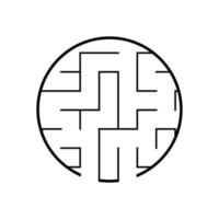 Abstact labyrinth. Educational game for kids. Puzzle for children. Maze conundrum. Find the right path. Vector illustration.