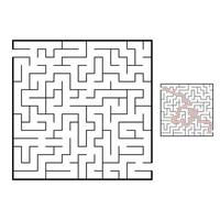 Abstact labyrinth. Educational game for kids. Puzzle for children. Maze conundrum. Find the right path. Vector illustration.