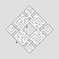 Abstact labyrinth. Educational game for kids. Puzzle for children. Maze conundrum. Find the right path. Vector illustration.