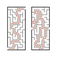 A set of mazes. Game for kids. Puzzle for children. Labyrinth conundrum. Find the right path. Vector illustration.