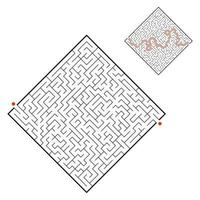 Abstact labyrinth. Educational game for kids. Puzzle for children. Maze conundrum. Find the right path. Vector illustration.