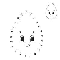 Dot to dot. Draw a line. Handwriting practice. Learning numbers for kids. Education developing worksheet. Activity coloring page. Funny game. Isolated vector illustration. Cartoon style. With answer.