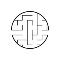 Abstact labyrinth. Educational game for kids. Puzzle for children. Maze conundrum. Find the right path. Vector illustration.