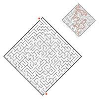 Abstact labyrinth. Educational game for kids. Puzzle for children. Maze conundrum. Find the right path. Vector illustration.