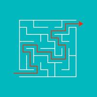 Abstact labyrinth. Game for kids. Puzzle for children. Maze conundrum. Find the right path. Color vector illustration.
