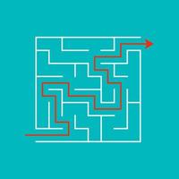 Abstact labyrinth. Game for kids. Puzzle for children. Maze conundrum. Find the right path. Color vector illustration.