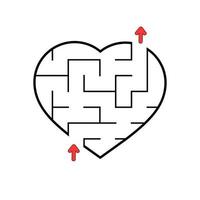 Abstact labyrinth. Educational game for kids. Puzzle for children. Maze conundrum. Find the right path. Vector illustration.