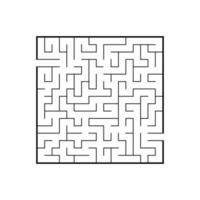 Abstact labyrinth. Educational game for kids. Puzzle for children. Maze conundrum. Find the right path. Vector illustration.