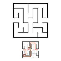 Abstact labyrinth. Educational game for kids. Puzzle for children. Maze conundrum. Find the right path. Vector illustration.