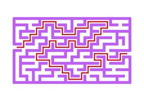 Abstact labyrinth. Educational game for kids. Puzzle for children. Maze conundrum. Find the right path. Vector illustration.