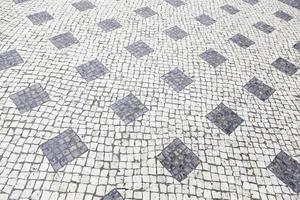 Typical stone floor of Lisbon photo