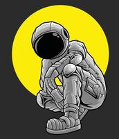 diseño de astronauta para camisa vector