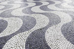 Typical stone floor of Lisbon photo