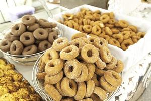 Homemade fried donuts photo