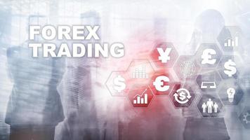 Forex Trading. Graphic concept suitable for financial investment or Economic trends. Business background photo