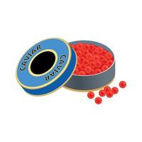 Red Caviar Isometric Composition vector