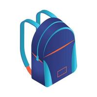 Isometric Backpack Graduation Composition vector