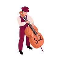 Contrabassist Talent Show Composition vector